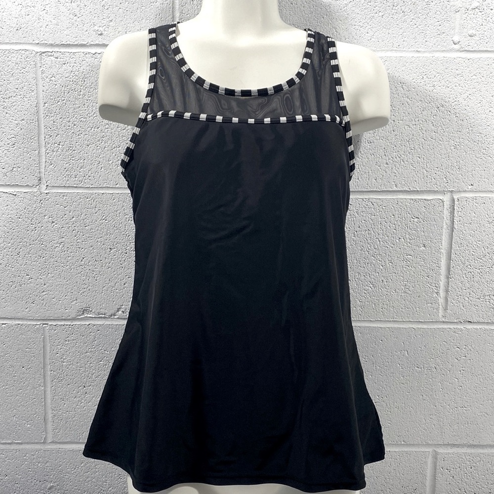 Black tankini top with built in cups​​​​​​​​​​